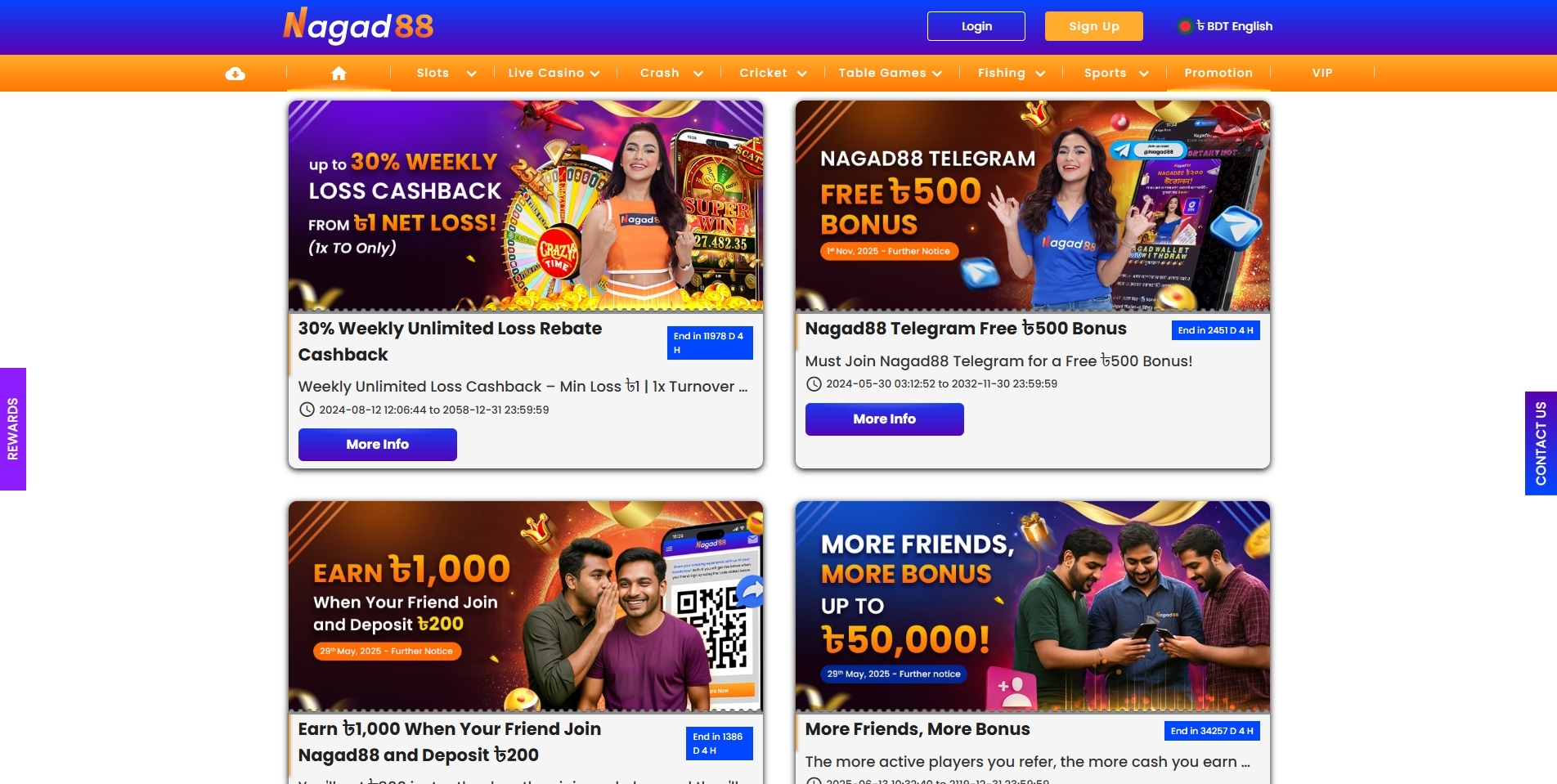 Nagad88 Casino Promotions