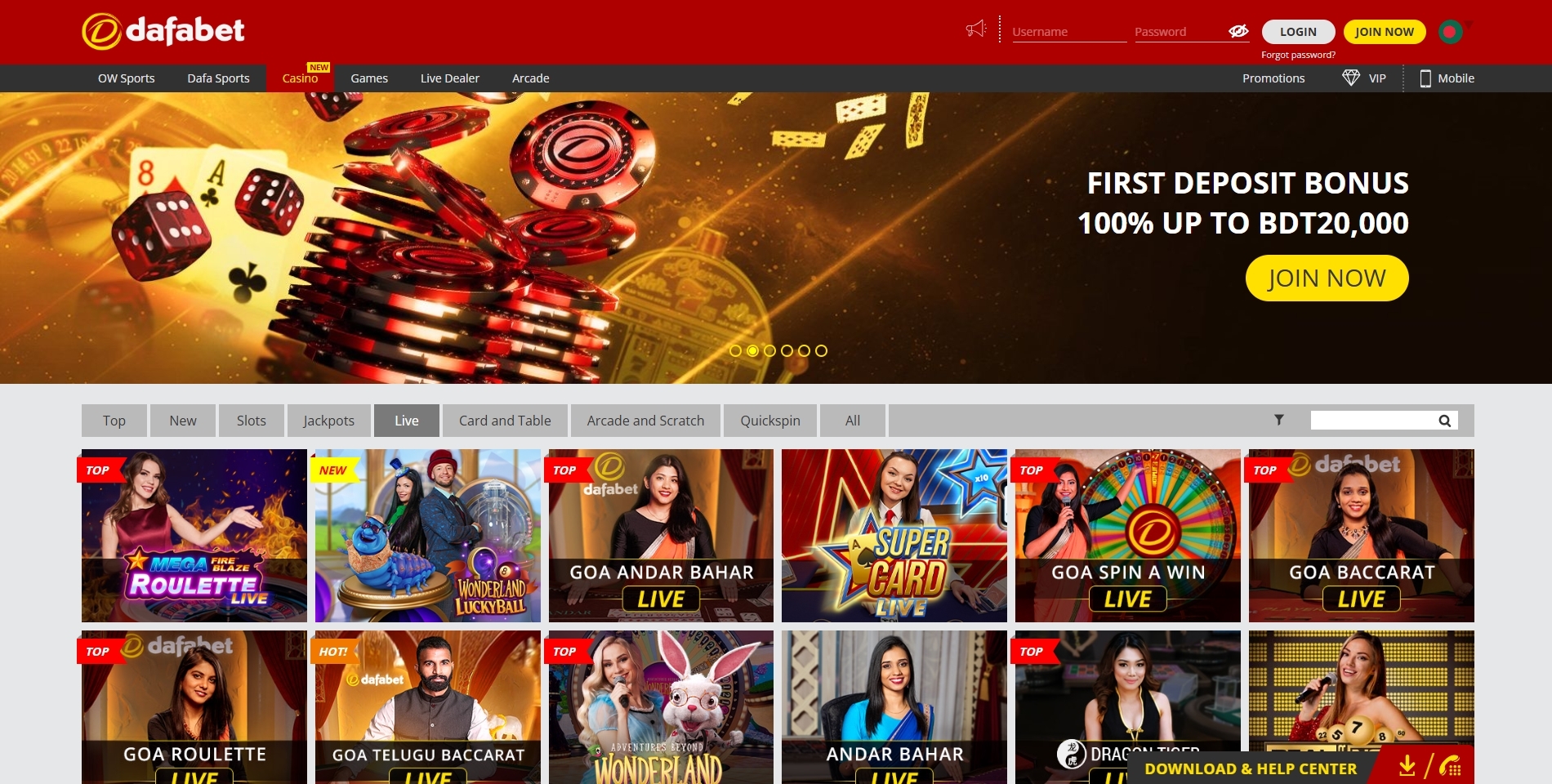 Dafabet Online Games